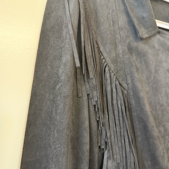 Flying Tomato Faux Suede Jacket - Black - Picture 5 of 5